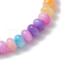 Rondelle Dyed Natural Freshwater Shell Beaded Stretch Bracelets for Women&nbsp;BJEW-JB10928