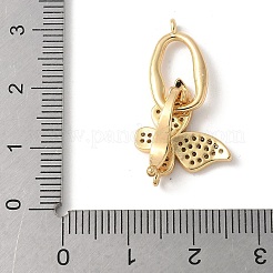 Brass Pave Clear Cubic Zirconia Fold Over Clasps&nbsp;KK-M320-09G
