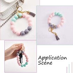90Pcs Silicone Beads 15mm Round Silicone Bead Bulk Colorful Silicone Bead Kit for Keychain Jewelry DIY Crafts Making&nbsp;JX305A