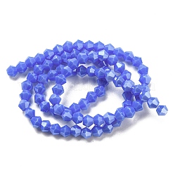 Opaque Solid Color Electroplate Glass Beads Strands&nbsp;GLAA-F029-P4mm-C11