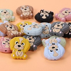 16Pcs 8 Colors Cartoon Animal Dog Silicone Beads&nbsp;JX707A