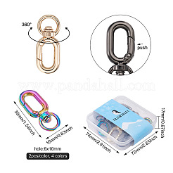 8Pcs 4 Colors Zinc Alloy Swivel Clasps&nbsp;FIND-BY0001-07