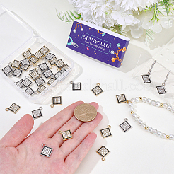 40Pcs 2 Colors Alloy Rhinestone Pendants&nbsp;FIND-SC0020-26