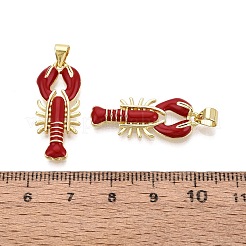 Brass Enamel Pendants&nbsp;KK-Q077-04G-03