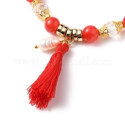 Multi-layered Stretch Beaded Bracelets Sets&nbsp;BJEW-JB05756-01