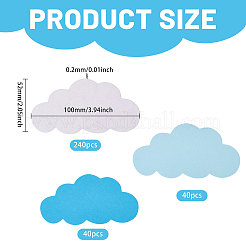 320Pcs 3 Colors Cloud Shape Blank Bulletin Board&nbsp;DIY-CA0008-29