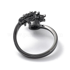 Rotating Clear Cubic Zirconia Cuff Rings&nbsp;RJEW-Z023-03EB