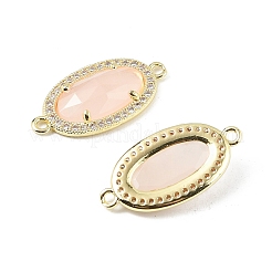 Natural Rose Quartz Faceted Oval Links&nbsp;G-B126-06G-08
