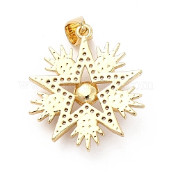 Brass Micro Pave Clear Cubic Zirconia Pendants&nbsp;KK-M235-11G