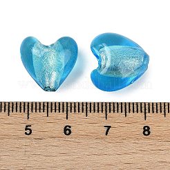 Handmade Silver Foil Lampwork Glass Beads&nbsp;LAMP-Q005-06B