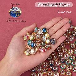 110Pcs 11 Colors Resin European Beads&nbsp;RESI-SZ0001-44