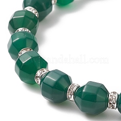 Dyed Natural Agate Beaded Stretch Bracelet&nbsp;BJEW-JB09179-01