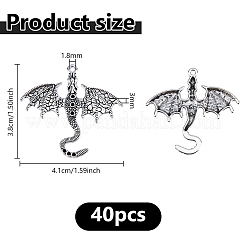 40Pcs Tibetan Style Alloy Pendant Rhinestone Settings&nbsp;TIBEP-DC0001-52
