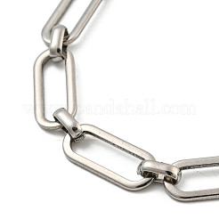 Non-Tarnish 304 Stainless Steel Oval Link Chains Bracelets for Men & Women&nbsp;BJEW-D042-21P