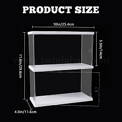 2-Tier Transparent Acrylic Minifigures Display Case&nbsp;ODIS-WH0043-23B