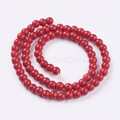 Synthetic Turquoise Beads Strands&nbsp;TURQ-G106-6mm-02H