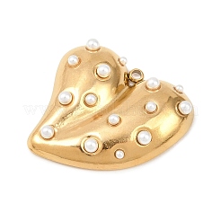 304 Stainless Steel & ABS Plastic Imitation Pearl Pendants&nbsp;STAS-Z185-03G-02