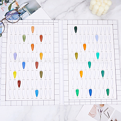 Paper Nail Art Display Color Book&nbsp;ODIS-WH0075-116C