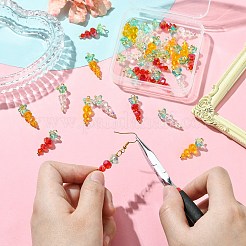 30Pcs 3 Styles Glass Pendants&nbsp;PALLOY-CJ00094