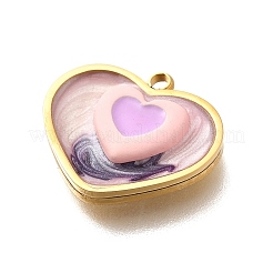 Brass Enamel Pendants&nbsp;LS-STAS-Q347-01G-B-1