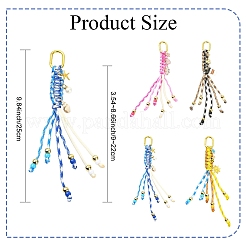 Polyester & Spandex Cord Pendant Decorations&nbsp;HJEW-YW00432-01