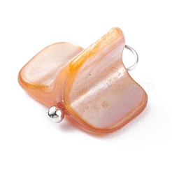 Natural Freshwater Shell Charms&nbsp;PALLOY-JF01352-03