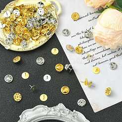 50Pcs 2 Colors Brass Butterfly Clutches Pin Backs&nbsp;KK-CJ0002-54