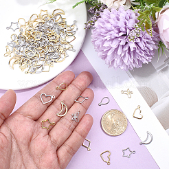 120Pcs 12 Styles 304 Stainless Steel Charms&nbsp;STAS-BBC0009-52