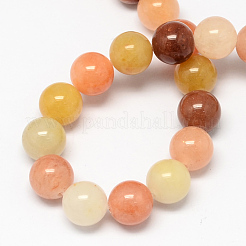 Natural Topaz Jade Bead Strands&nbsp;G-R193-06-6mm