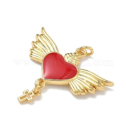 Brass Enamel Pendants&nbsp;KK-Z153-07G