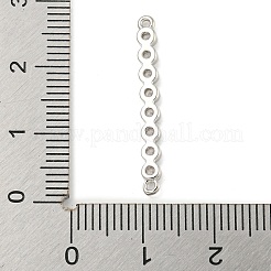 Brass Pave Cubic Zirconia Three Flat Round Links Connector Charms&nbsp;KK-P277-52D-A