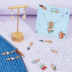 Alloy Enamel Pendant Locking Stitch Markers&nbsp;HJEW-AB00170