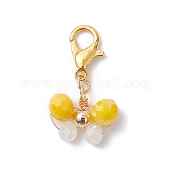 Alloy Glass Pendant Decorations&nbsp;HJEW-JM01857-01
