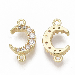 Brass Micro Pave Cubic Zirconia Links/Connectors&nbsp;KK-S354-118-NF