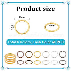 1 Box 6 Color Iron Open Jump Rings&nbsp;IFIN-PH0001-10mm-08