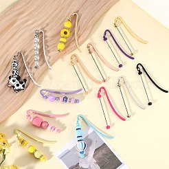 11Pcs 11 Colors Alloy Bookmarks&nbsp;AJEW-SZ0002-53