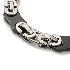 Two Tone 201 Stainless Steel Oval Link Chain Bracelet&nbsp;BJEW-B078-45BP