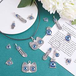 25Pcs 5 Style Alloy Enamel Pendants&nbsp;FIND-SZ0002-88