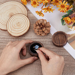 Round Wood Ring Storage Boxes&nbsp;AJEW-CL0005-46B