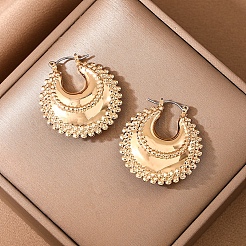 Alloy Hoop Earrings&nbsp;FS-WGDE27E-01