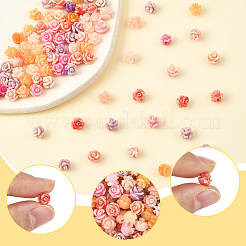 100Pcs 5 Colors Synthetic Coral Carved Beads&nbsp;CORA-SP0001-13