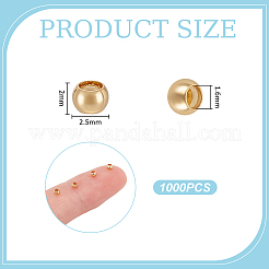 1000Pcs Brass Crimp Beads&nbsp;KK-UN0005-78