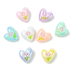 8Pcs 8 Colors UV Platings Acrylic Beads&nbsp;MACR-YW0004-29