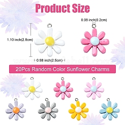 20Pcs Opaque Resin Pendants&nbsp;RESI-YW0001-62