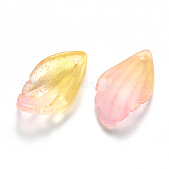 Autumn Theme Two Tone Spray Painted Glass Pendants&nbsp;GLAA-T016-11A