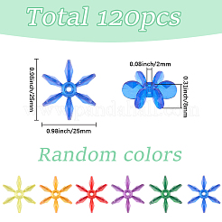 120Pcs Transparent Acrylic Beads&nbsp;OACR-SC0003-02B