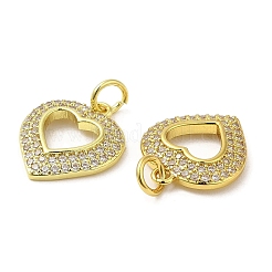Brass Pave Cubic Zirconia  Pendants&nbsp;KK-Z028-16G