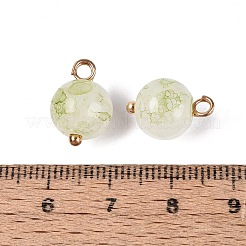 Alloy Glass Pendants&nbsp;GLAA-P080-04G-10