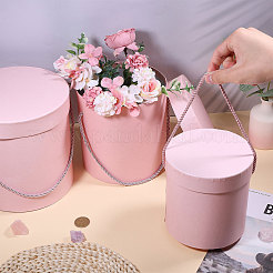 3Pcs 3 Sizes Column Cardboard Paper Bouquet Packing Boxes&nbsp;CON-BC0007-77A