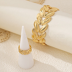 Wheat Alloy Cuff Bangle & Cuff Rings Sets&nbsp;FS-WG1F87C-01